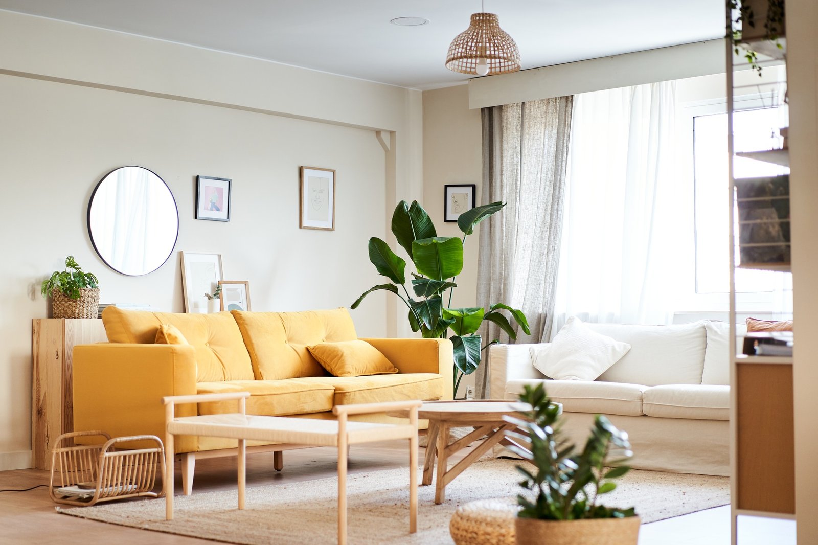 Interior of modern and elegant dining room interior home. Empty space