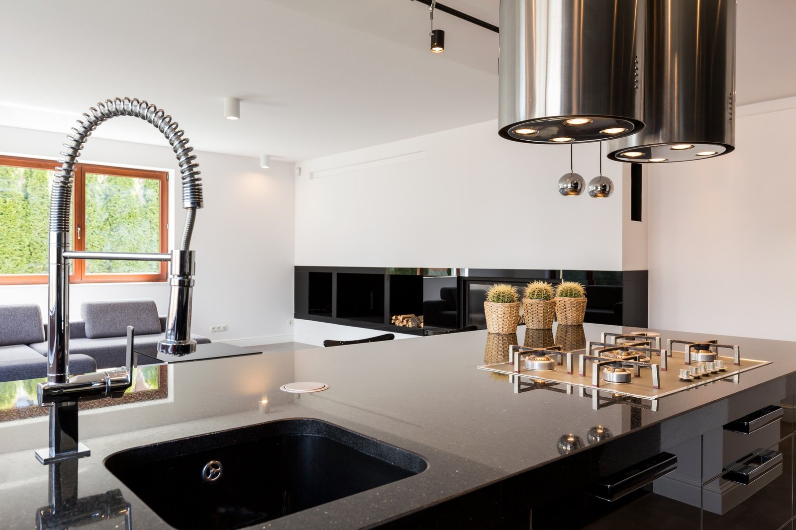 Kitchen interior with sink